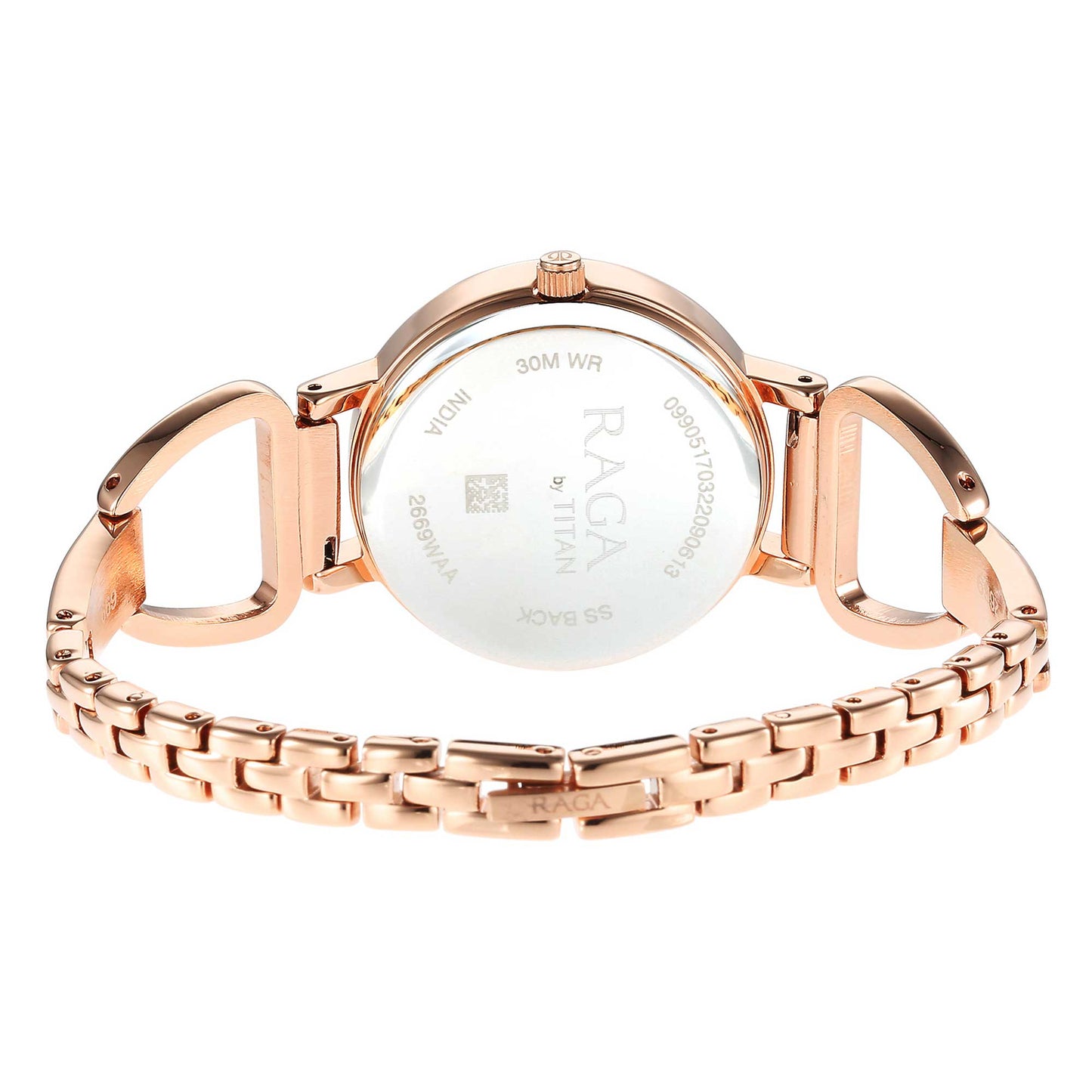 Titan Rose Gold Dial Quartz Analogue with Date Watch for Women