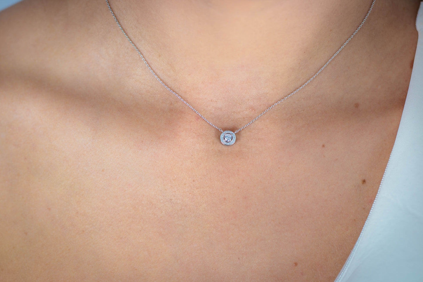 MILESTONE HALO PENDANT IN SILVER