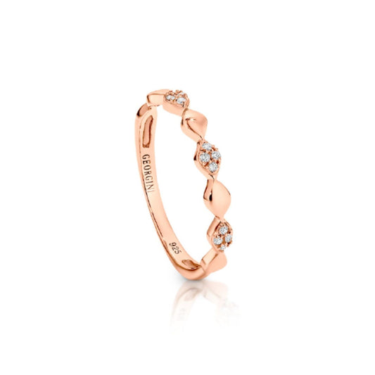 Georgini - Aurora Rose Gold Cubic Zirconia Ring