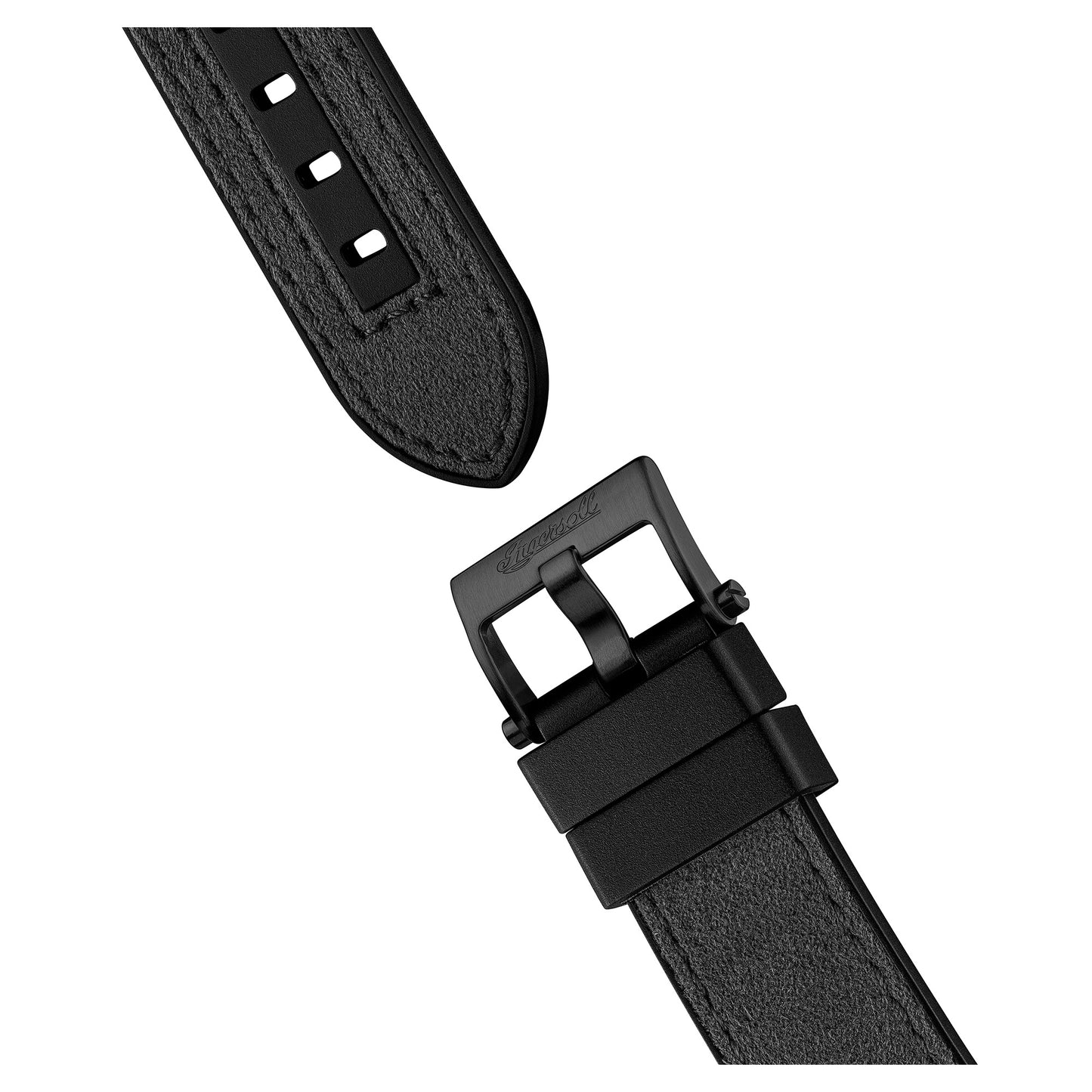 Ingersoll Challenger 44.6mm Black Dial and Black Alcantara Strap Watch