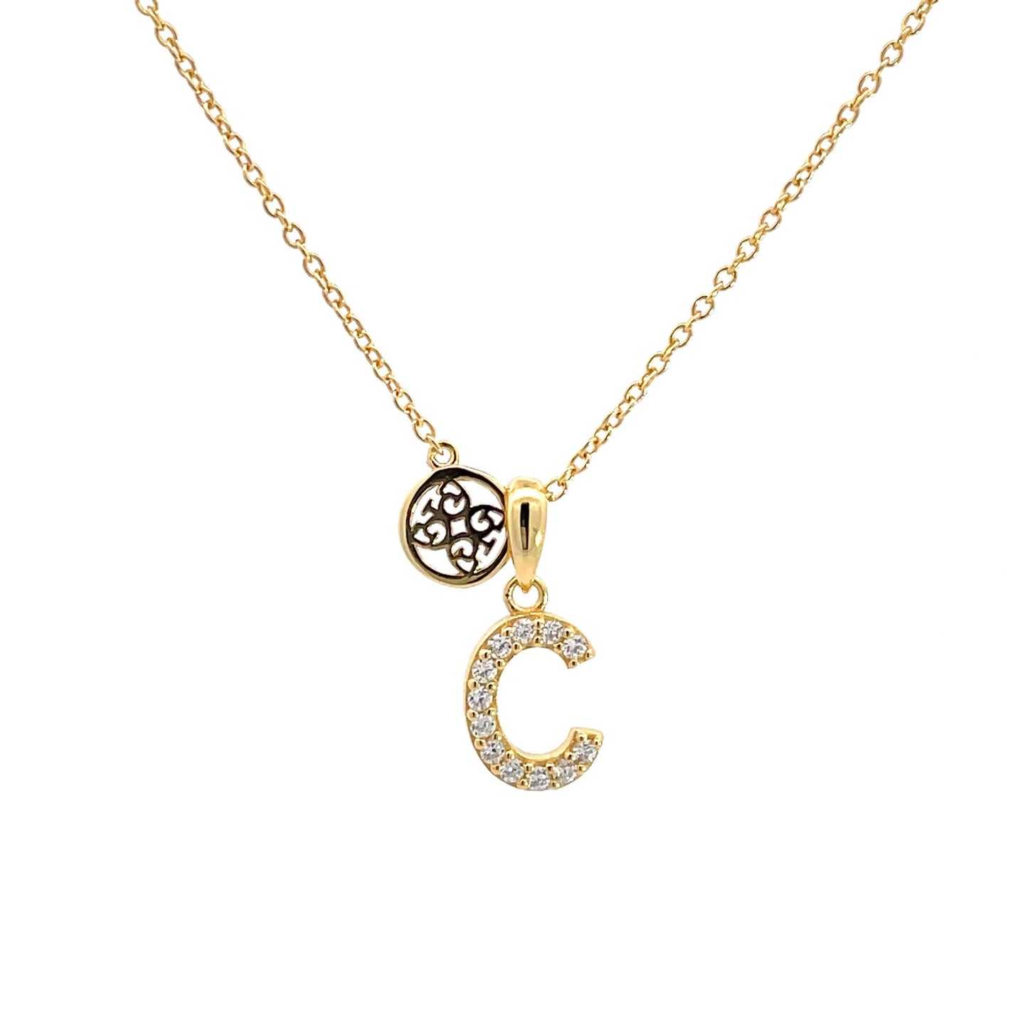 LUXURY LETTERS C INITIAL PENDANT GOLD