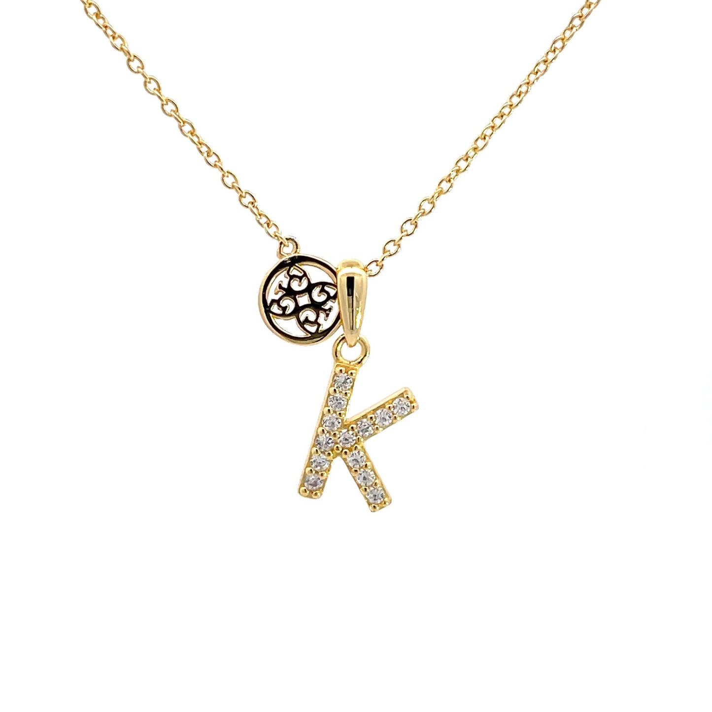 LUXURY LETTERS K INITIAL PENDANT GOLD