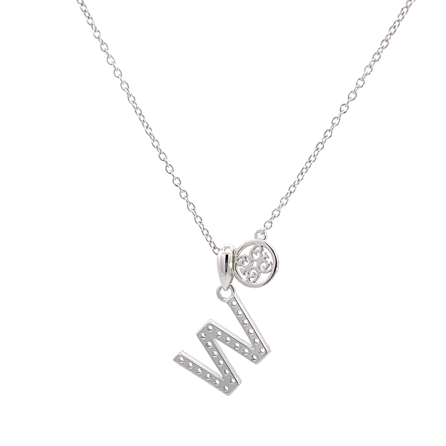 LUXURY LETTERS W INITIAL PENDANT SILVER