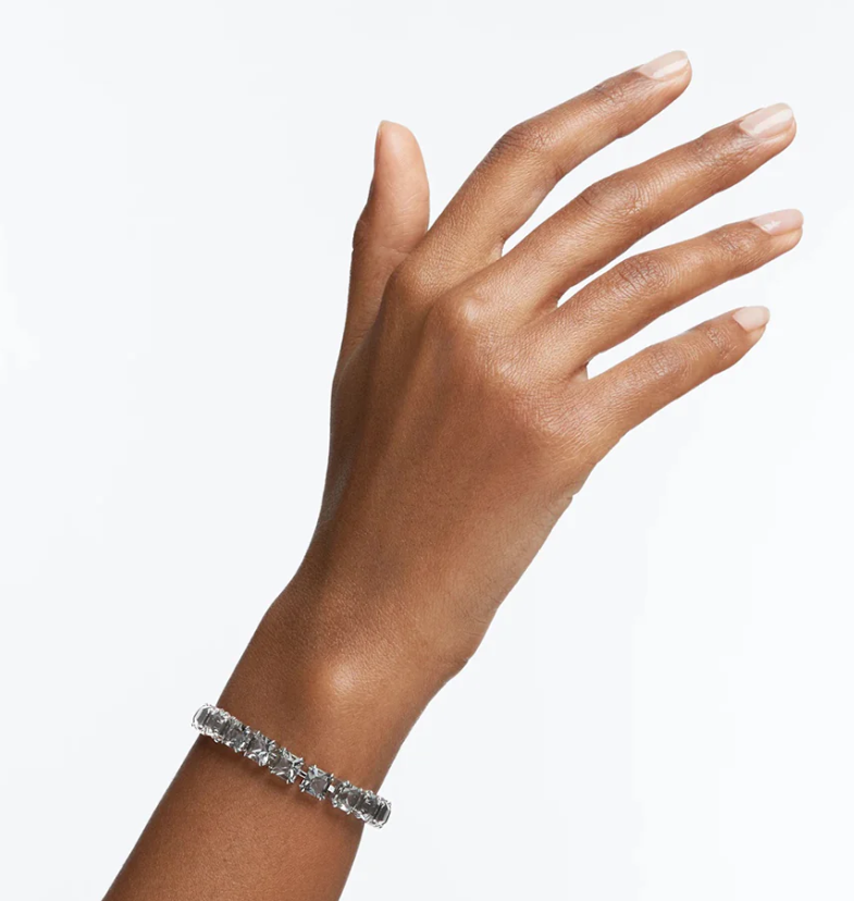 Swarovski 'Millenia' Grey Square Crystal Ruthenium Bracelet 5615656