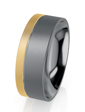 9ct Yellow Gold & Tantalum Wedder IN1046