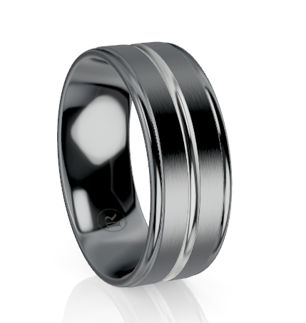 9ct White Gold / Tantalum Wedder IN1418