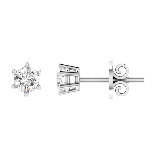 Diamond Stud Earrings with 0.30ct Diamonds in 18K White Gold - 18W6CE30