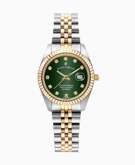 JDM Swiss-Made Inspiration Two Tone Green Dial Watch