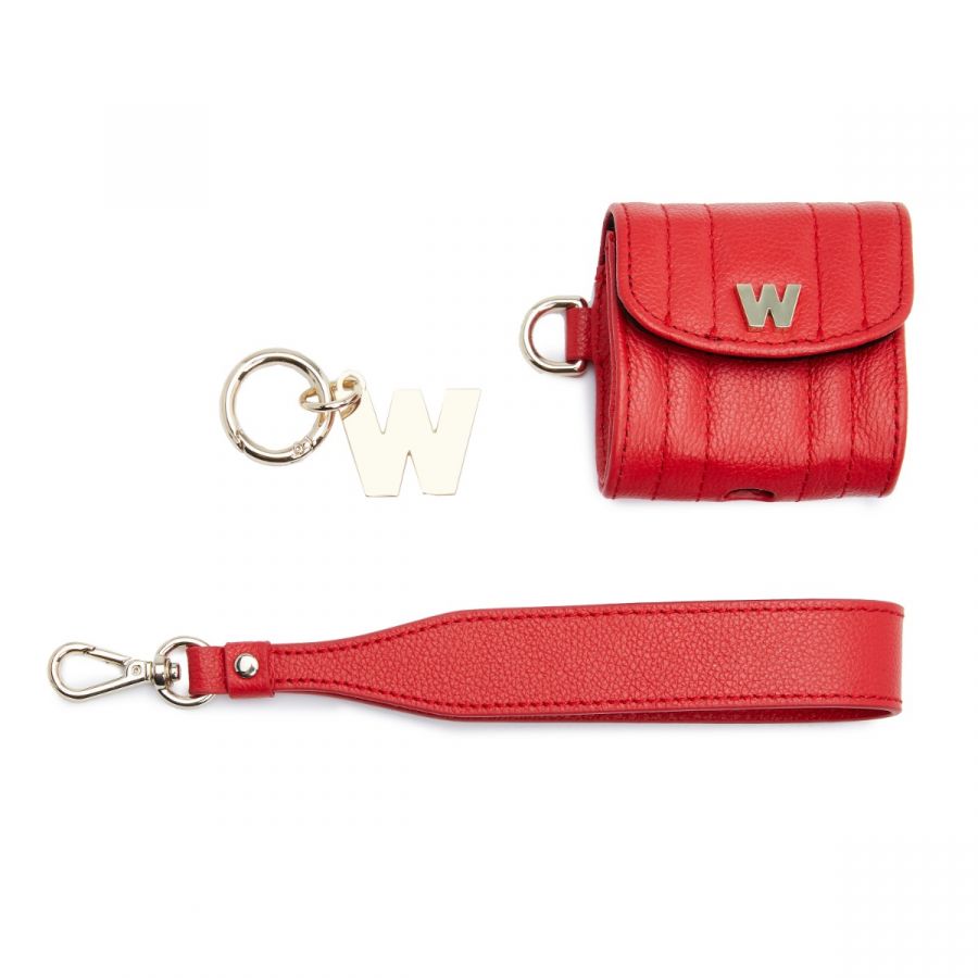 Wolf Mimi Earpods Case with Wristlet Red