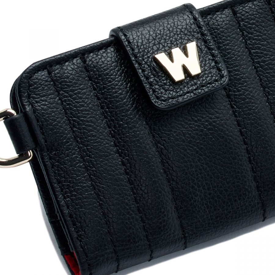 Wolf Mimi Credit Card Holder with Wristlet Black