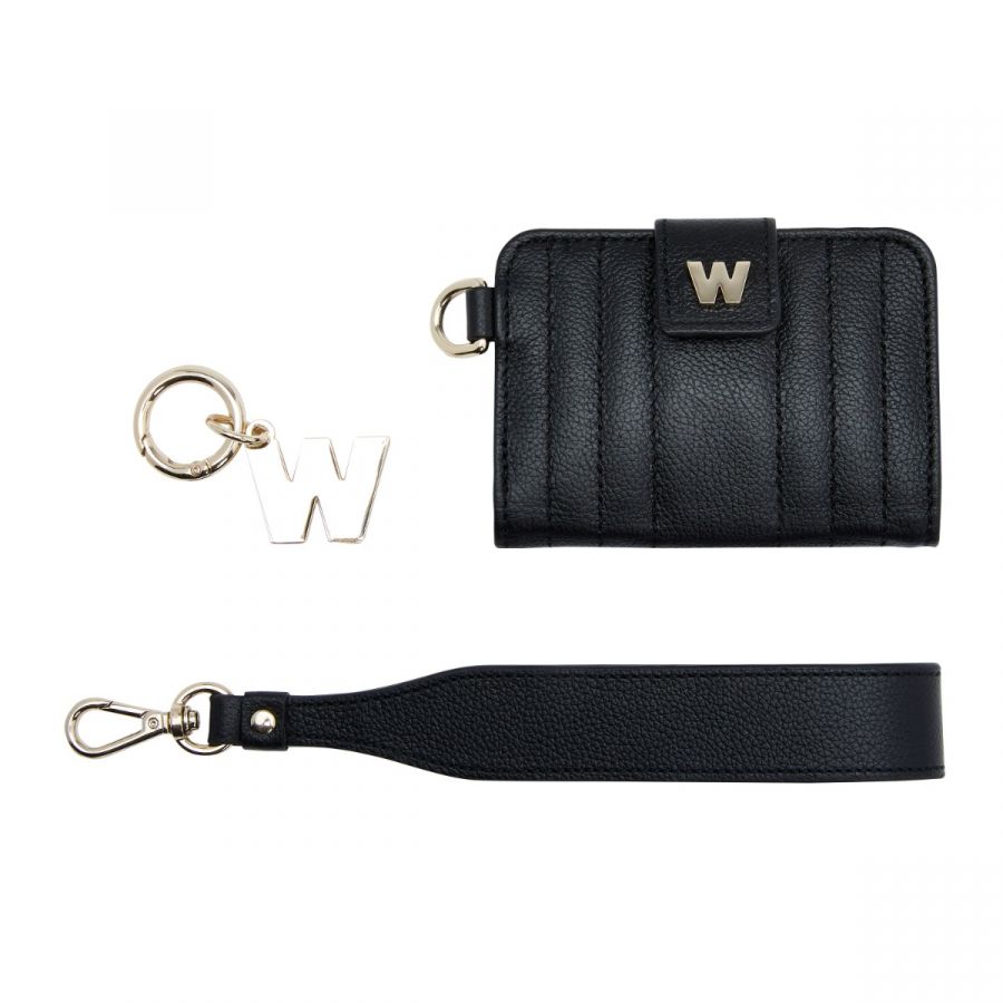 Wolf Mimi Credit Card Holder with Wristlet Black