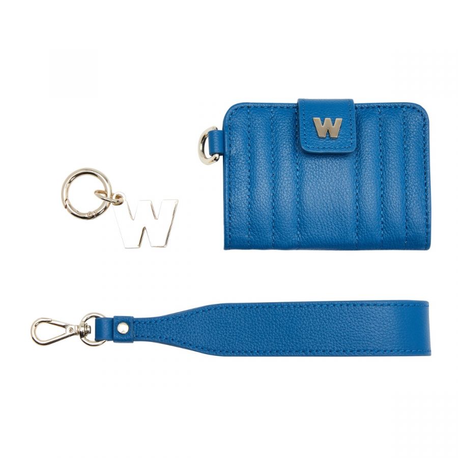 Wolf Mimi Credit Card Holder with Wristlet Blue