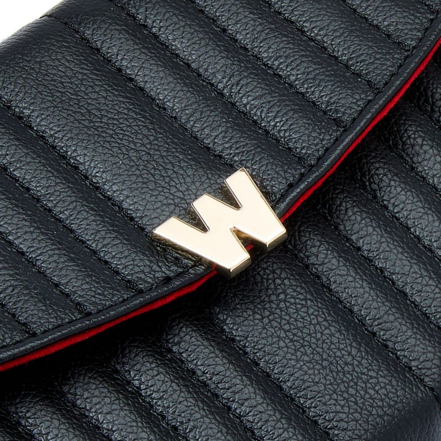 Wolf Mimi Crossbody Bag with Wristlet Black