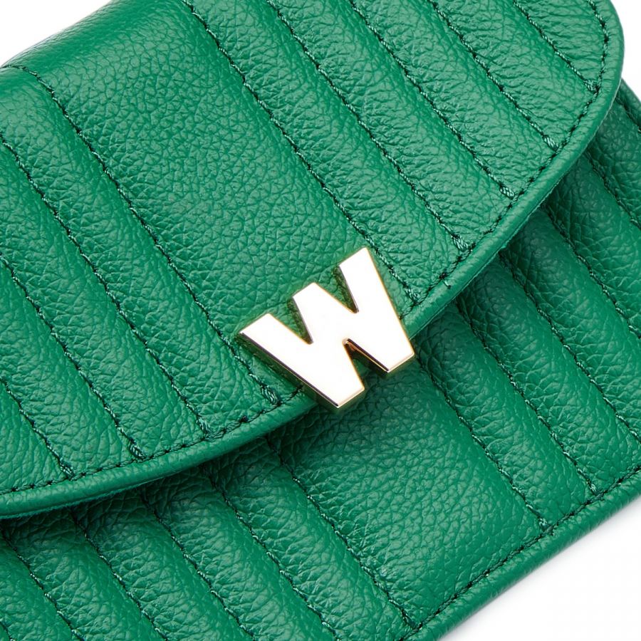 Wolf Mimi Mini Bag with Wristlet & Lanyard Green