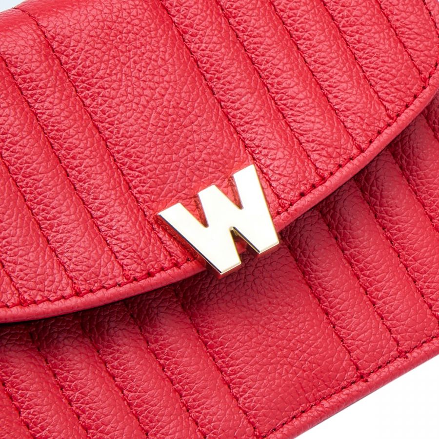 Wolf Mimi Mini Bag with Wristlet & Lanyard Red