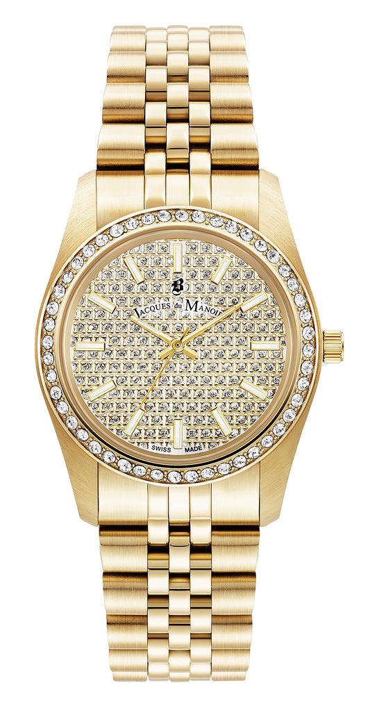 JDM Swiss-Made Inspiration Glamour Gold Watch