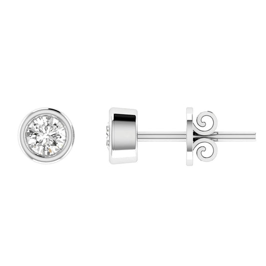Diamond Stud Earrings with 0.25ct Diamonds in 9K White Gold - 9WBE25
