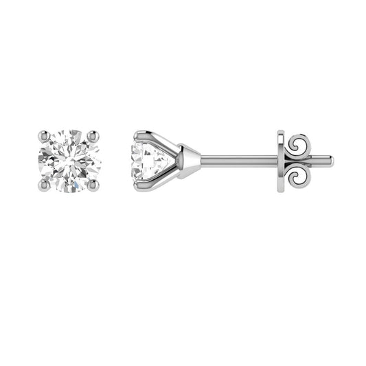 Diamond Stud Earrings with 0.15ct Diamonds in 9K White Gold - 9WCE15