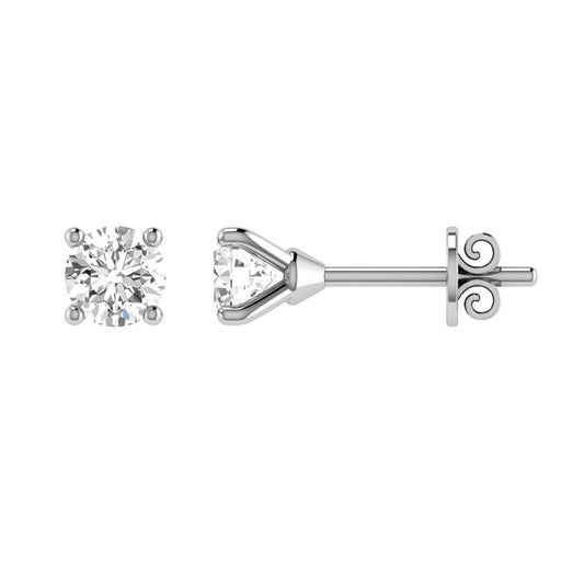 Diamond Stud Earrings with 0.25ct Diamonds in 9K White Gold - 9WCE25