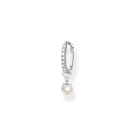 Thomas Sabo Single hoop earring with pearl pendant silver