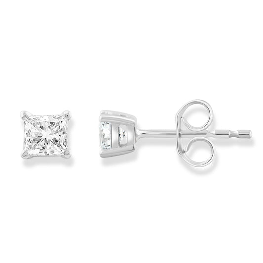 Diamond Stud Earrings with 0.25ct Diamonds in 9K White Gold
