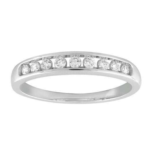 Ring with 0.20ct Diamond in 9K White Gold