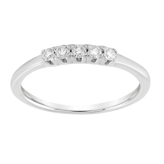 Ring with 0.15ct Diamonds in 9K White Gold