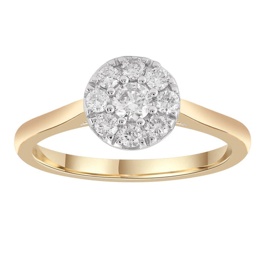 Ring with 0.50ct Diamonds in 9K Yellow Gold