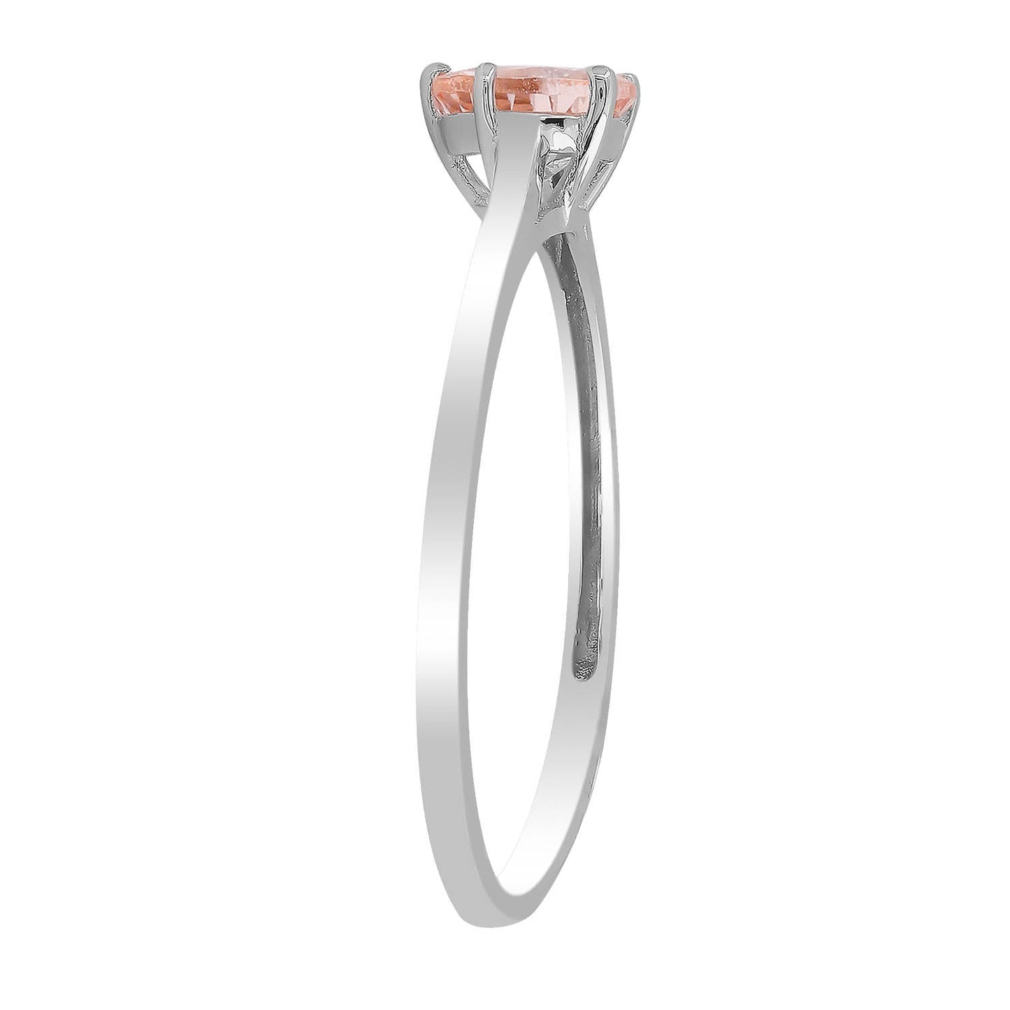 Morganite Ring set in 9K White Gold
