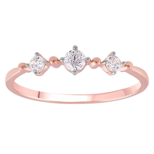 Ring with 0.20ct Diamonds in 9K Rose Gold
