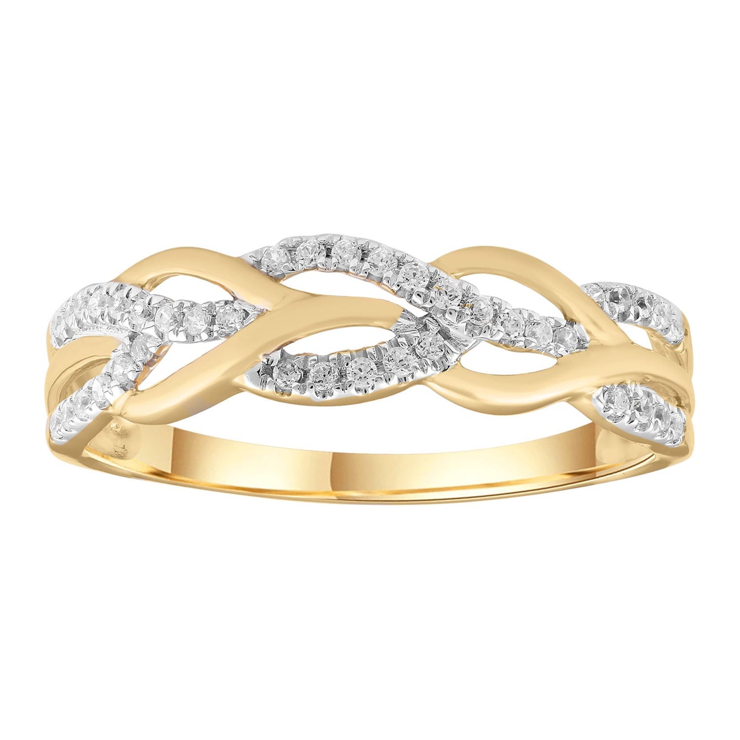 Ring with 0.15ct Diamond in 9K Yellow Gold