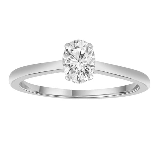 Diamond Solitaire Ring with 0.50ct Diamonds in 9K White Gold