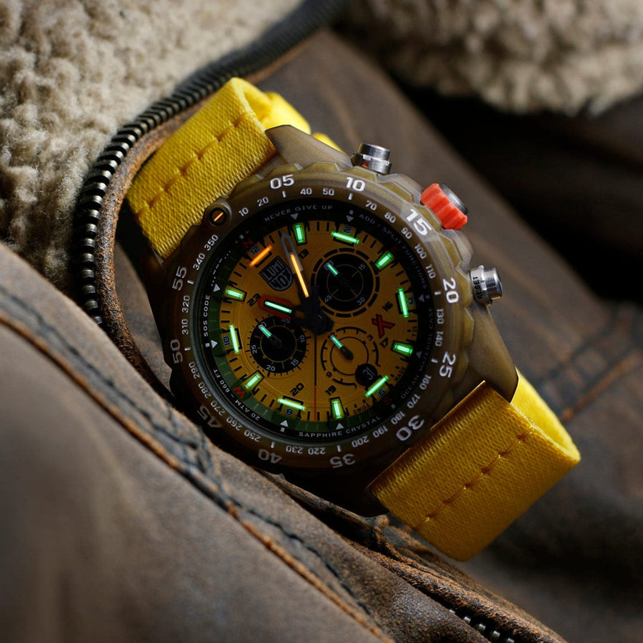 Luminox Bear Grylls Survival MASTER x #Tide ECO Chronograph Watch Yellow