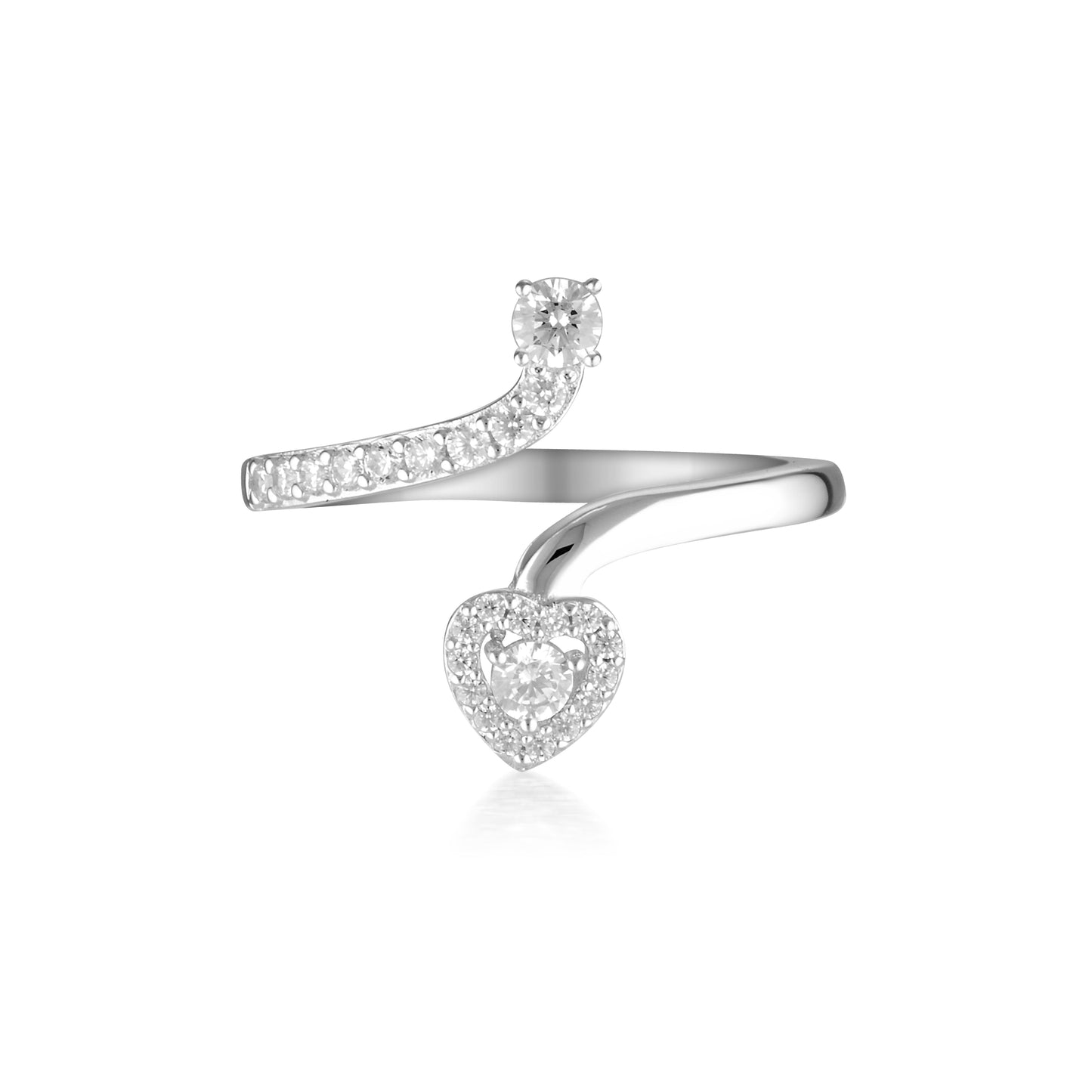 GEORGINI SIGNATURE SEALED WITH A KISS RING SILVER