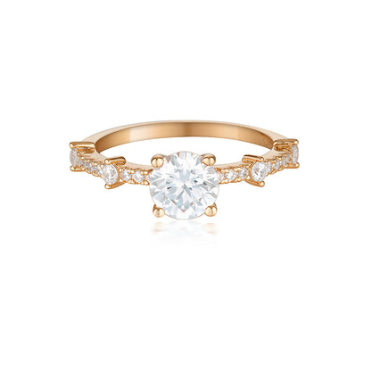 GEORGINI RED CARPET GALA SOLITAIRE RING ROSE GOLD