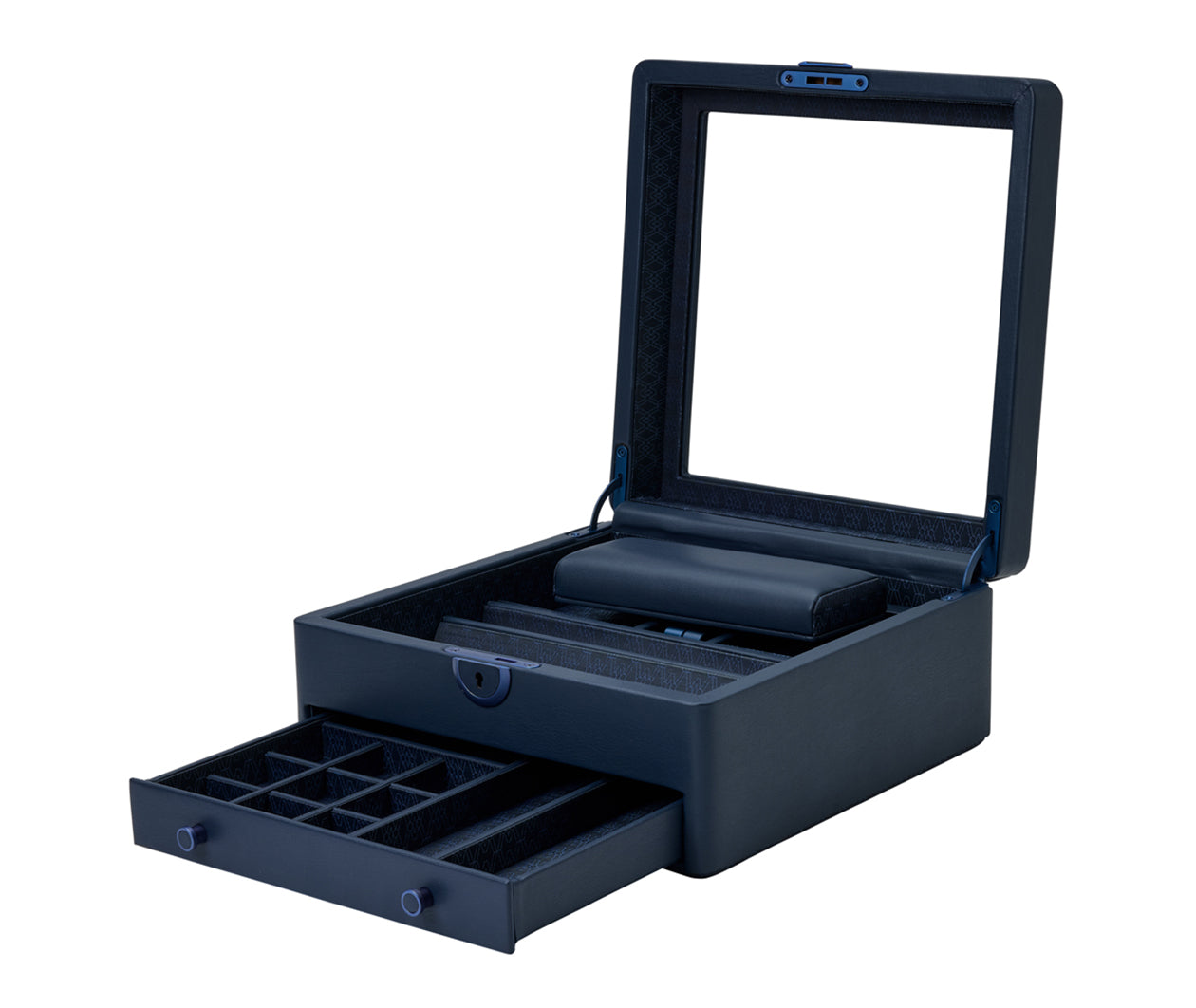 Wolf Earth Watch Stand Box Blue