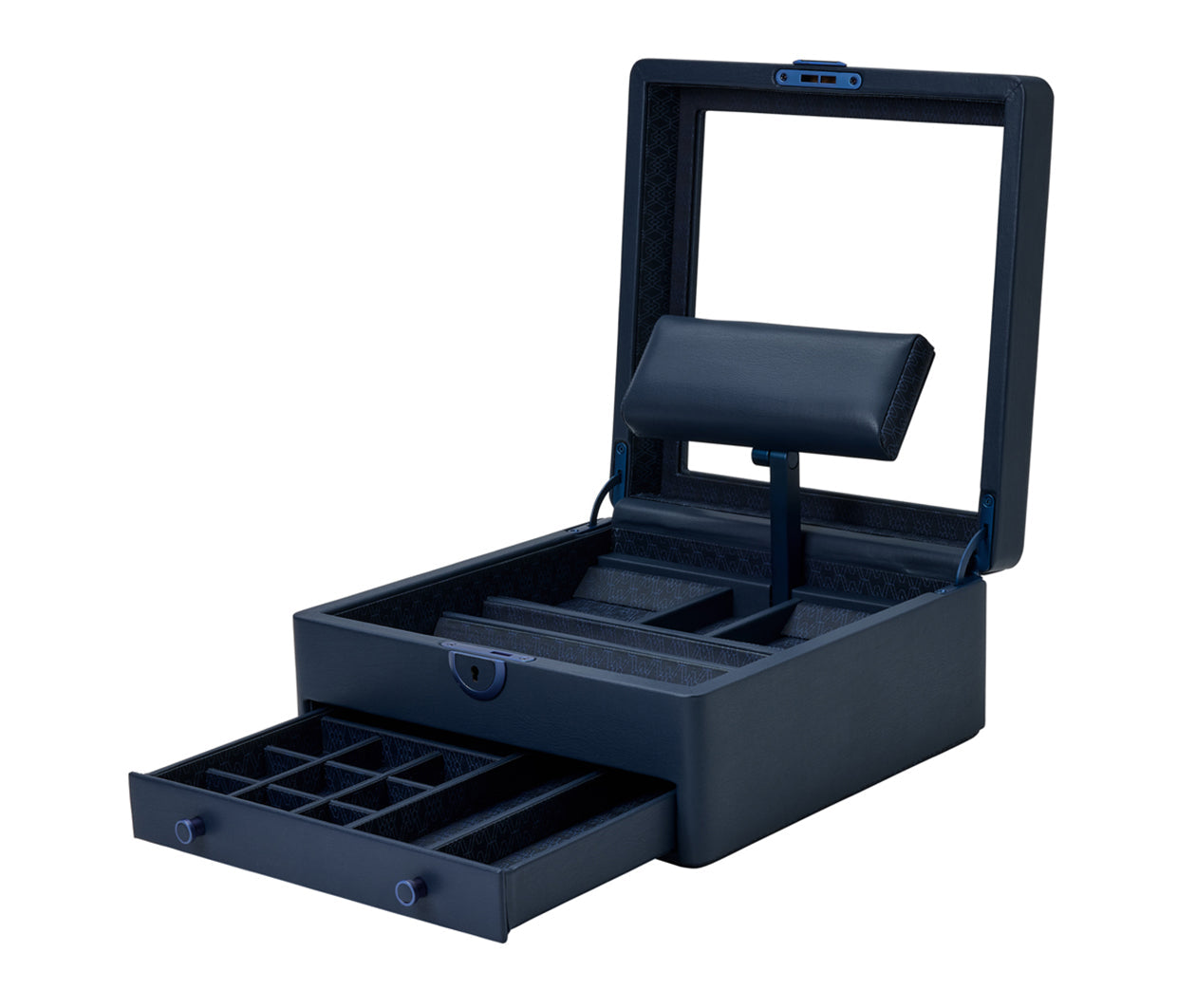 Wolf Earth Watch Stand Box Blue