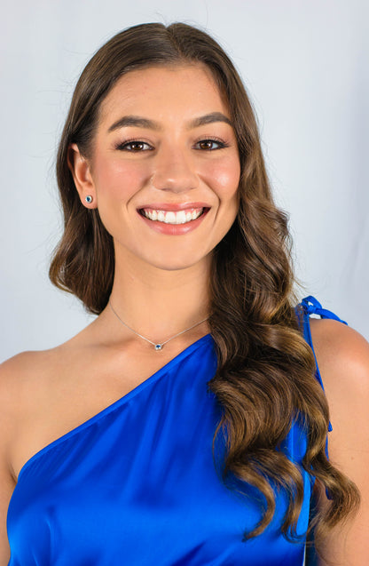 MILESTONE SAPPHIRE HALO EARRINGS IN SILVER