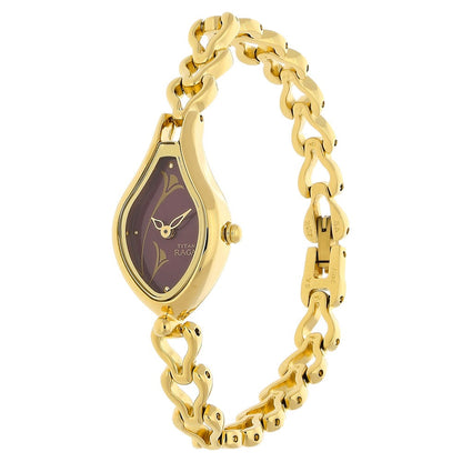 Titan Raga Flora Purple Dial Analog Metal Strap Watch for Women