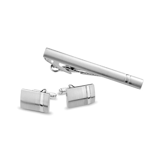 Tie Bar + Cuff Link Set