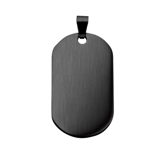 Black Dog Tag Pendant