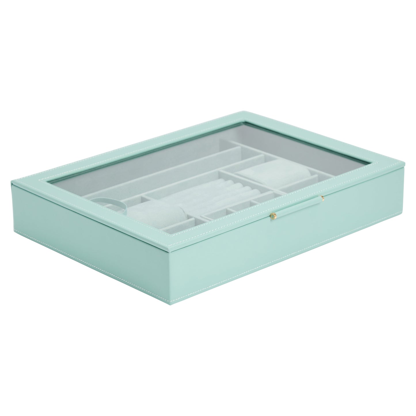 Wolf Sophia Jewellery Box with Window Jade
