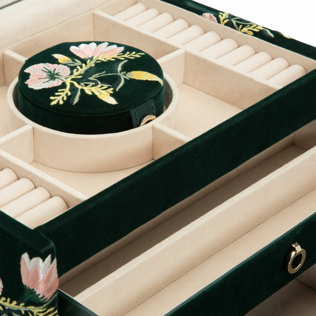 Wolf  Zoe Large Jewellery Box Forest Green