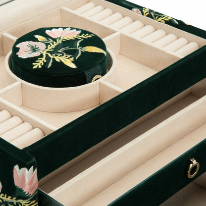 Wolf  Zoe Large Jewellery Box Forest Green