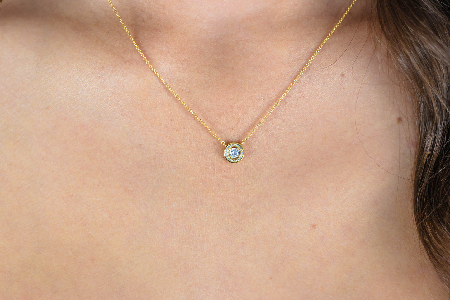 MILESTONE HALO PENDANT IN GOLD