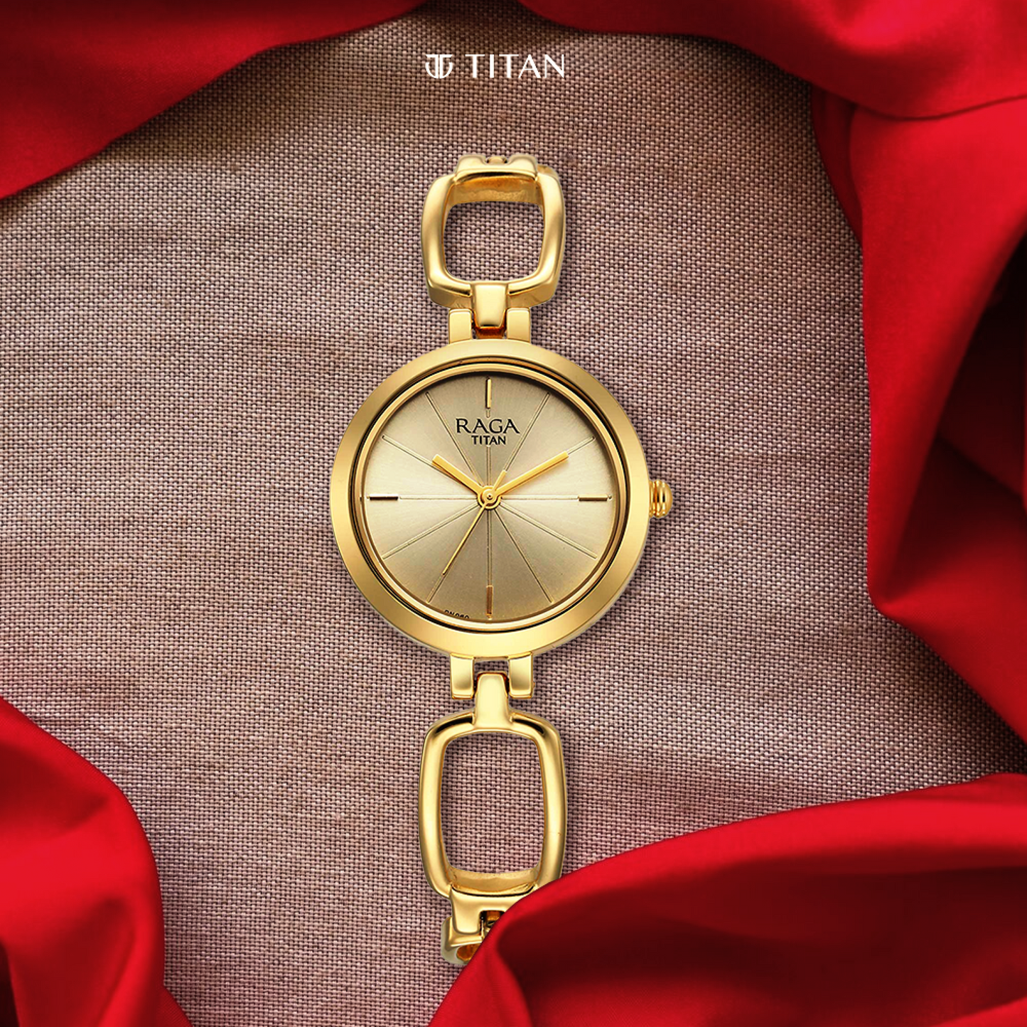 Titan Raga Champagne Dial Watch for Women