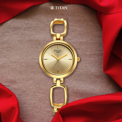 Titan Raga Champagne Dial Watch for Women