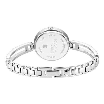 Titan Raga Viva Silver Dial Metal Strap Watch for Women