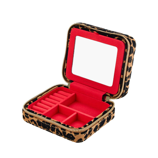 WOLF Savanna Leopard Print Jewellery Zip Case