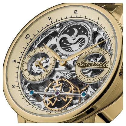 Ingersoll The Jazz 42mm Gold Dial and Gold Stainless Steel Watch